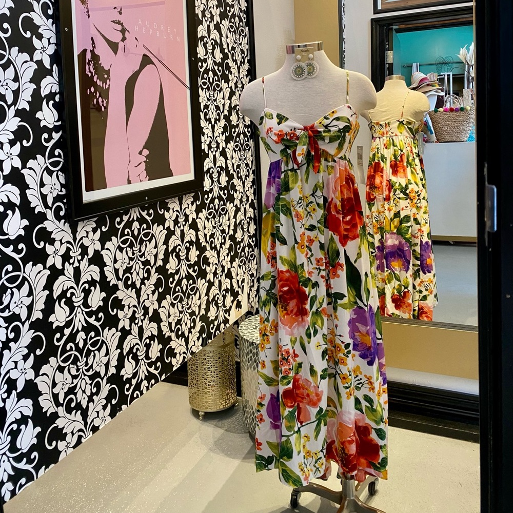 🌺London Times 
Floral Print Maxi Dress